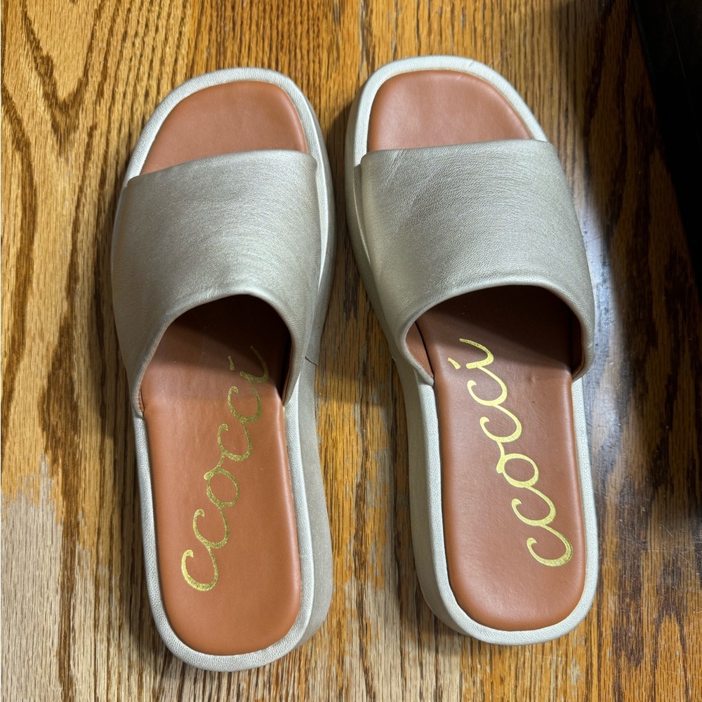 CCOCCI Tove Sandals Champagne Size 10